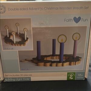 Puzzle Advent Wreath Set - Purple and Gold 20 pieces